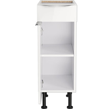 Witte onderkast met deur en twee planken