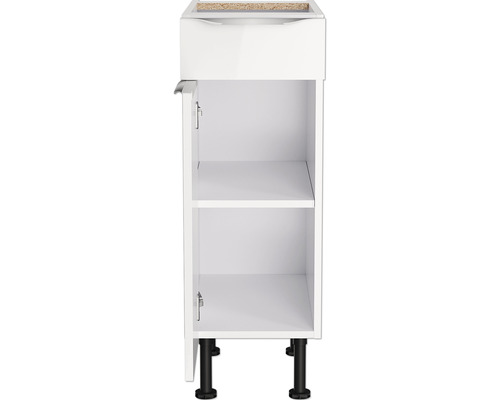 Witte onderkast met deur en twee planken