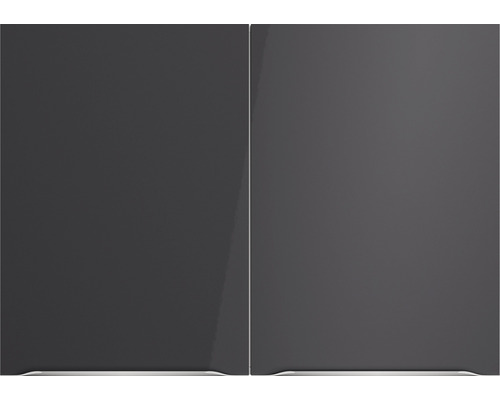 Twee grijze meubelfronten