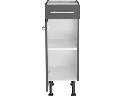 Onderkast met lade, deur en legplanken voor de badkamer