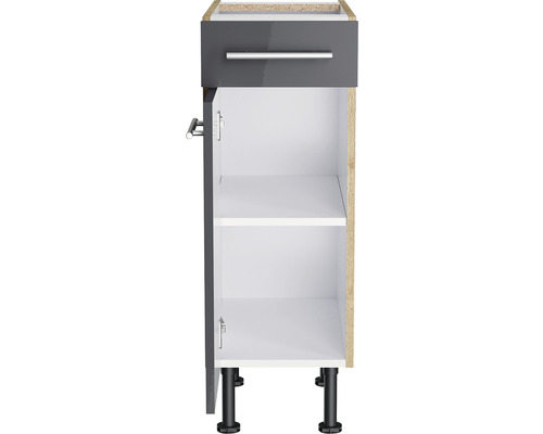 Onderkast met lade en deur met legplanken