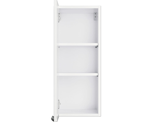 Open witte badkamerkast met drie planken