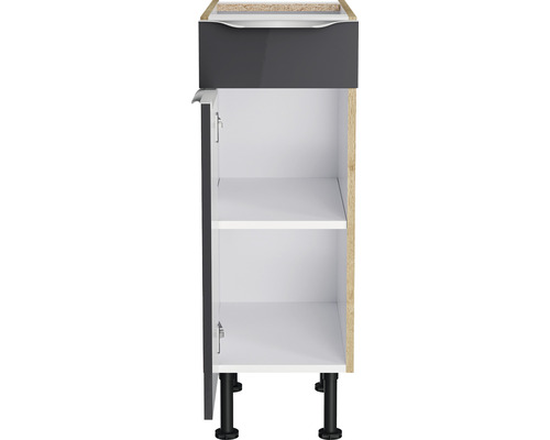 Onderkast met lade, deur, legplank en poten voor de keuken