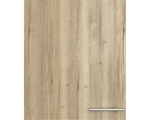 Keukenkastfront met houtstructuur en handgreep