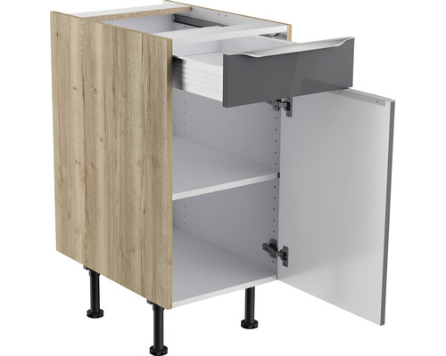 Keukenkast met lade, deur en legplanken