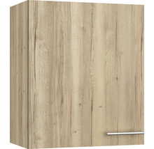 Hangende kast met houtdecor en handgreep