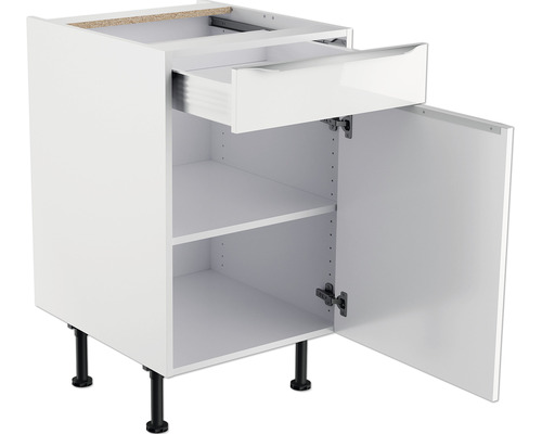 Keukenkast met lade, deur en twee planken