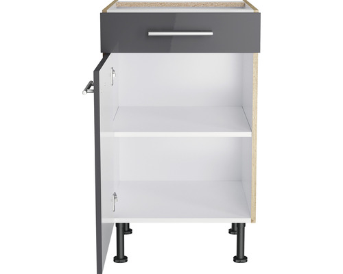 Keukenkast met lade en open deur