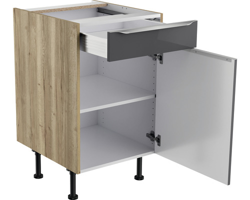 Keukenkast met lade, deur en legplanken