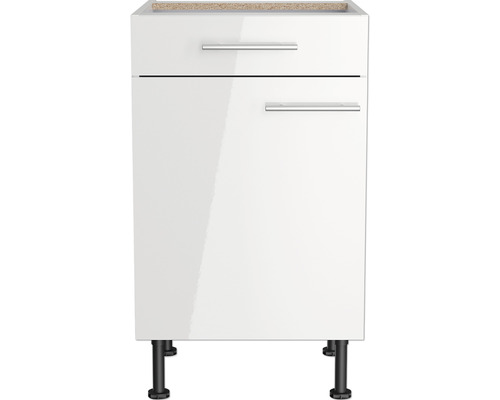 Witte wastafelonderkast met lade en deur voor de badkamer