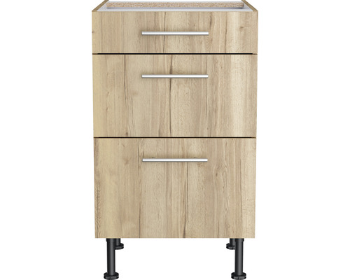 Onderkast met drie laden en poten