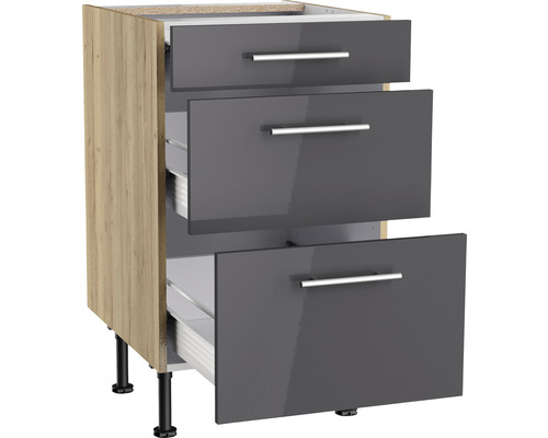 Keukenkast met drie lades