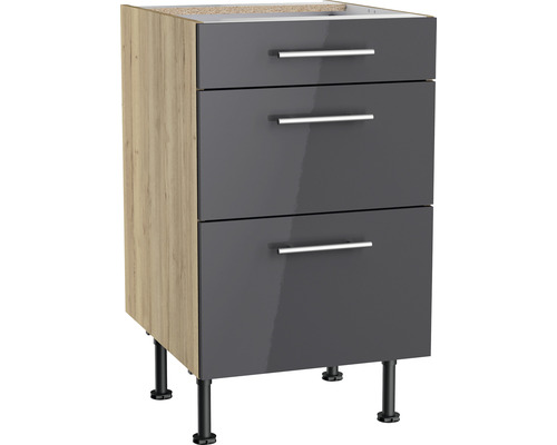 OPTIFIT Onderkast met schuiflade Jonte984 antraciet 50x58,4x87 cm Onderkast met drie lades en poten