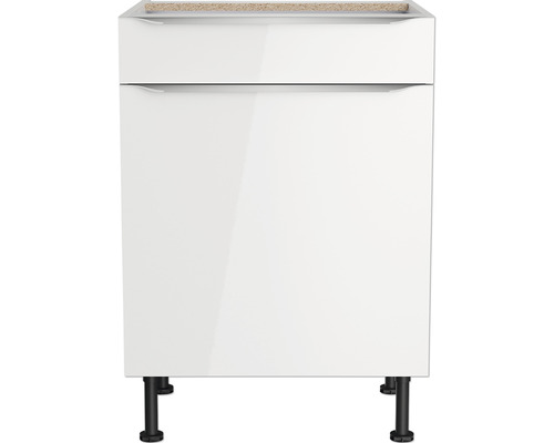 Wastafelonderkast met lade en poten