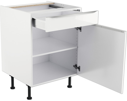 Keukenkast met lade, deur en legplanken