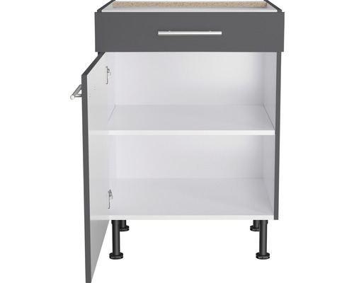 Onderkast met lade, deur en een plank