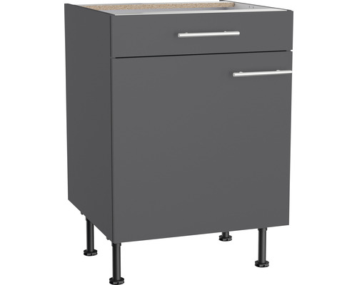OPTIFIT Onderkast met schuiflade en draaideur Ingvar420 antraciet 60x58,4x87 cm Onderkast met lade en deur voor de keuken
