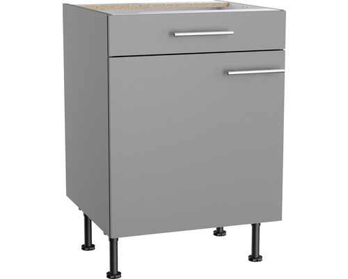 OPTIFIT Onderkast met schuiflade en draaideur Mats825 basaltgrijs 60x58,4x87 cm Onderkast met lade en deur voor de keuken