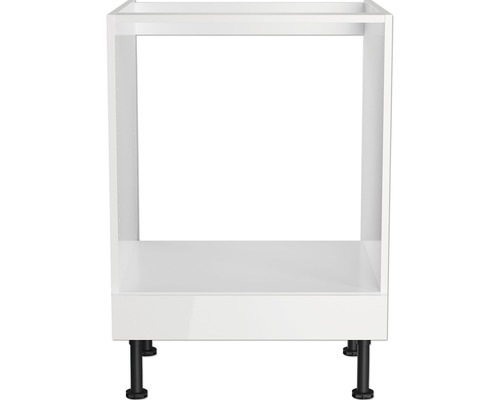 Witte keukenkast met zwarte poten