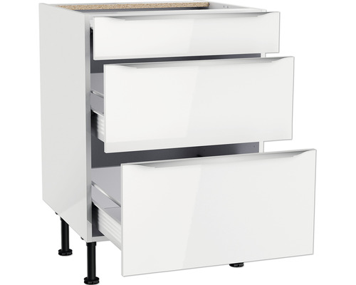 Keukenonderkast met drie laden