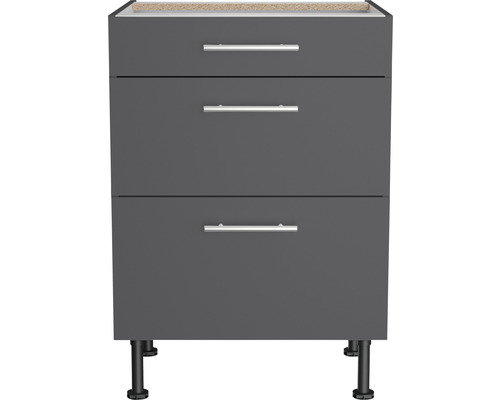 Badkameronderkast met drie laden en poten