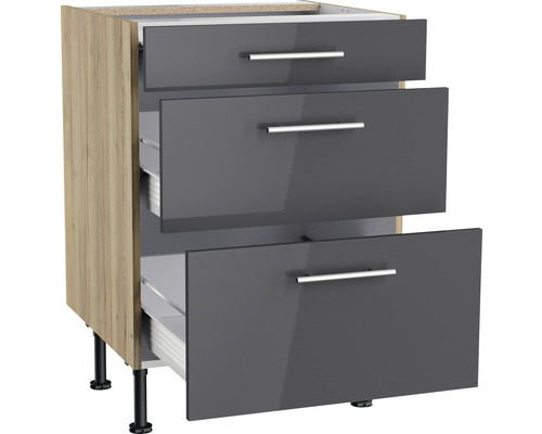 Keukenkast met drie laden