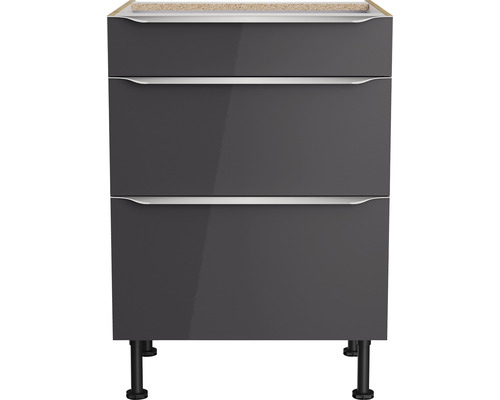 Onderkast met drie laden en poten