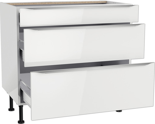 Keukenonderkast met drie lades