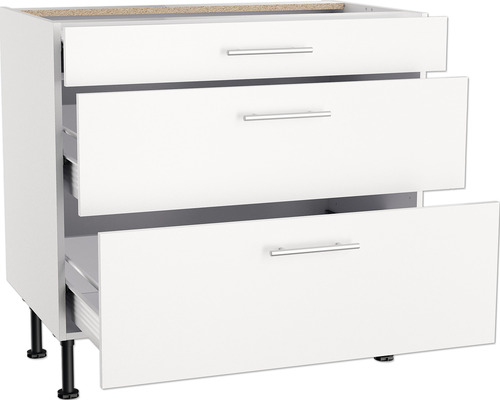 Onderkast met drie laden voor de keuken