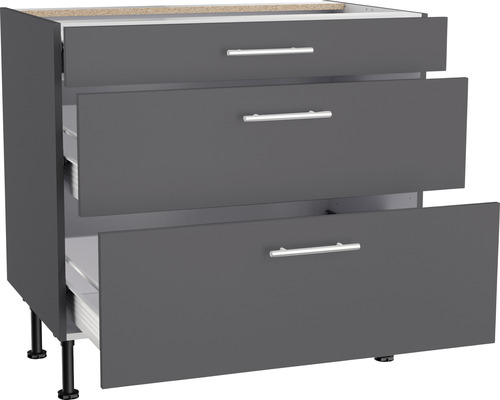 Keukenkast met drie laden