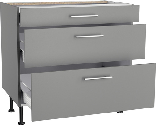 Keukenonderkast met drie laden