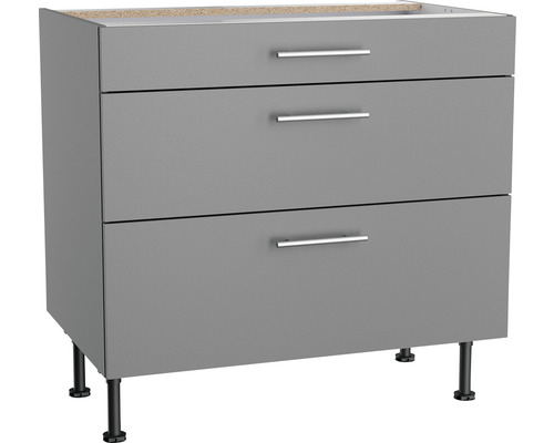 OPTIFIT Onderkast met schuiflade Mats825 basaltgrijs 90x58,4x87 cm Onderkast met drie laden en poten