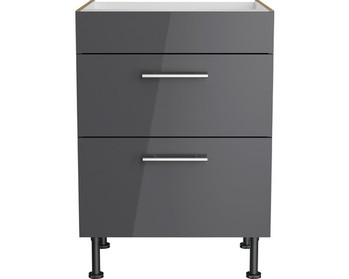 Wastafelonderkast met twee laden en poten