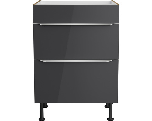 Wastafelonderkast met twee laden en poten