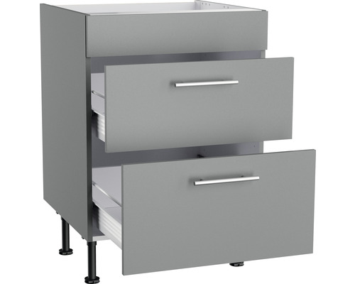 Onderkast met twee lades voor keukens of badkamers