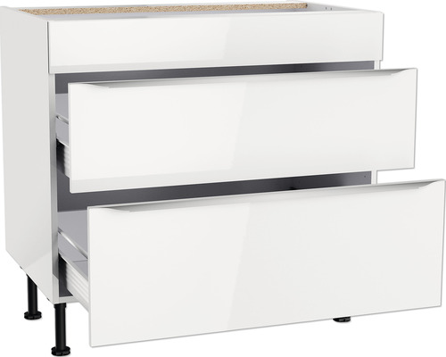 Keukenkast met drie laden