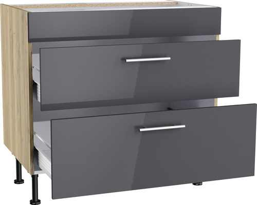 Onderkast met drie laden voor de keuken