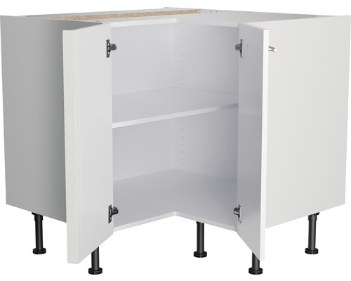 Hoekkast met twee deuren, verstelbare poten en planken voor de keuken