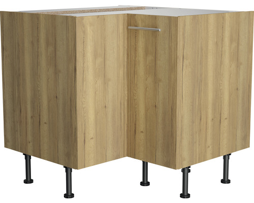 Hoekkast met houtlook en handgreep