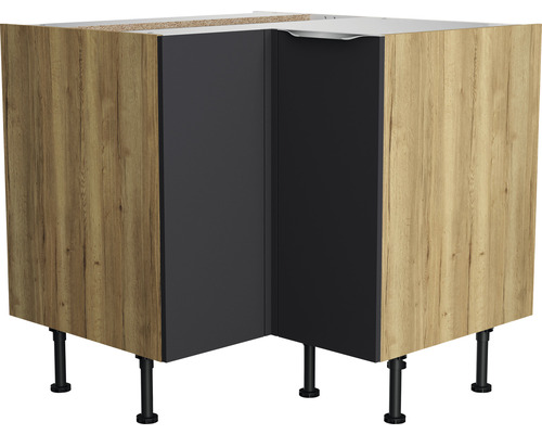 Hoekkast met poten voor de keuken