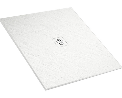 Rechthoekige douchebak met afvoergarnituur