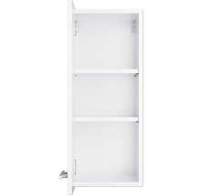 Open, witte badkamerkast met drie planken