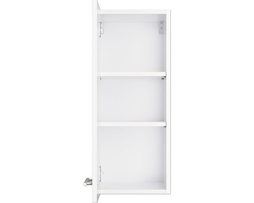 Open, witte badkamerkast met drie planken