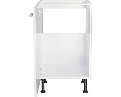 Witte keukenkast met zwarte poten