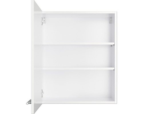 Open wandkast met twee planken