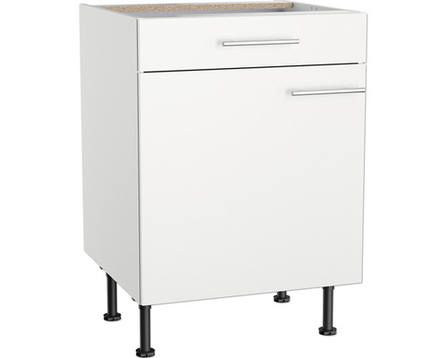 Witte keukenkast met lade en deur