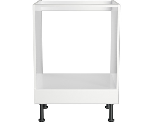 Witte keukenkast met zwarte poten