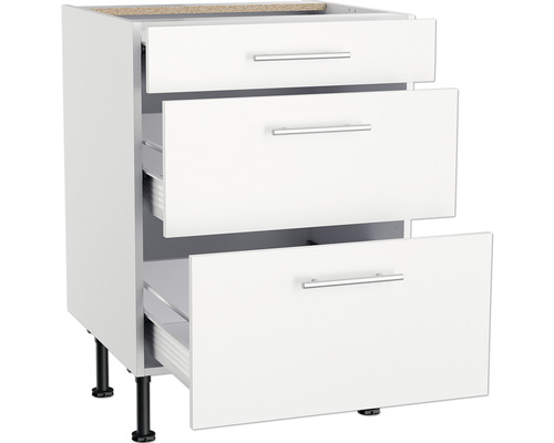 Keukenkast met drie laden