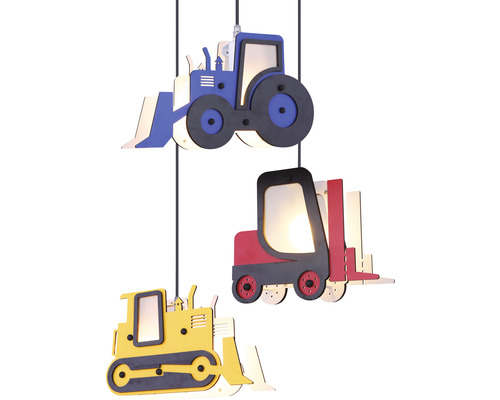 Hanglamp met bouwvoertuigmotieven