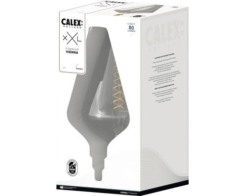 CALEX LED filament lamp XXL Vienna E27/6W titanium
